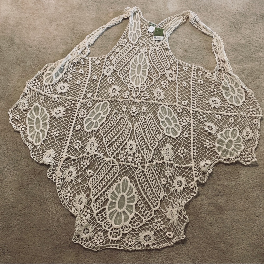 Lace throw over